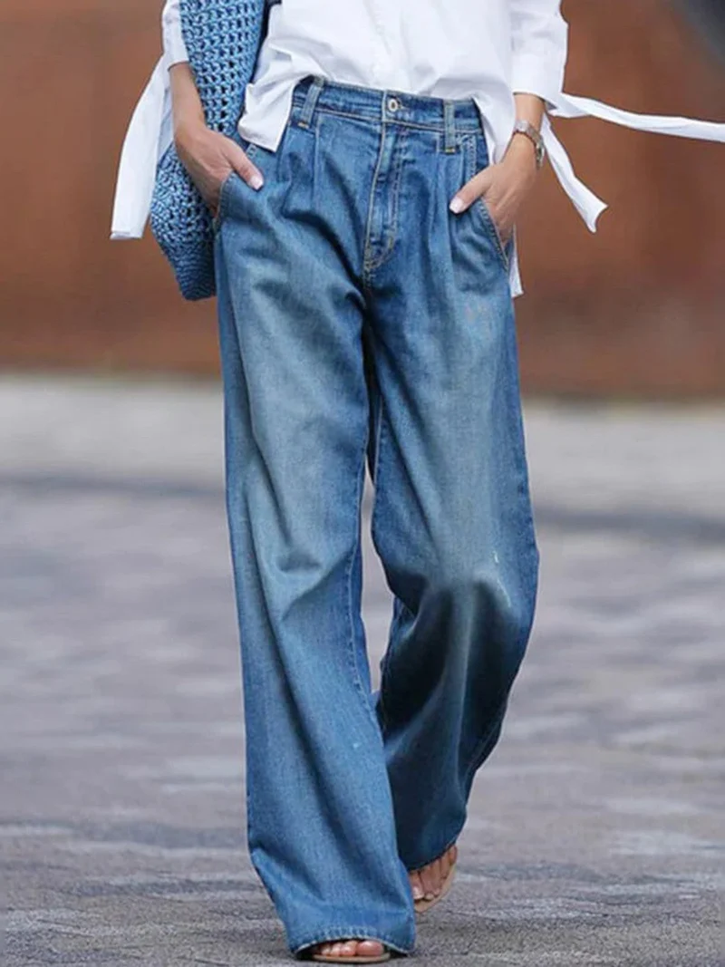 Amara | Wide-Leg Jeans met Hoge Taille