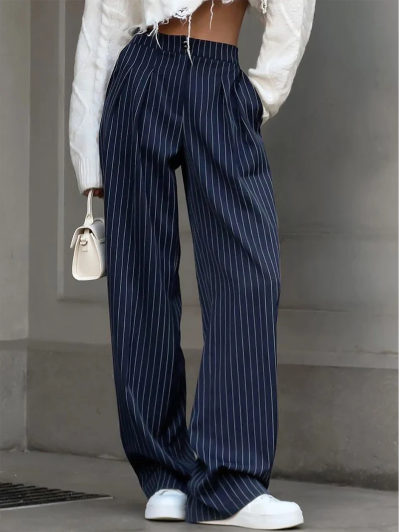 Aster | Gestreepte Wide-Leg Broek voor Dames