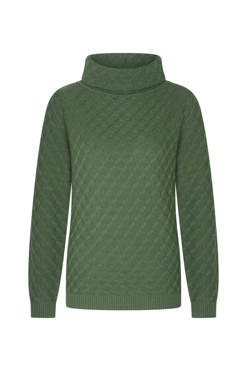 Zilch sweater high neck Dark Green
