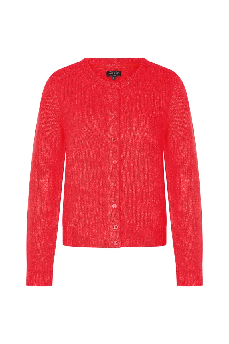 Zilch Cardigan Round Neck Tomato