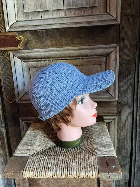 Pet van 100% papier denimblauw