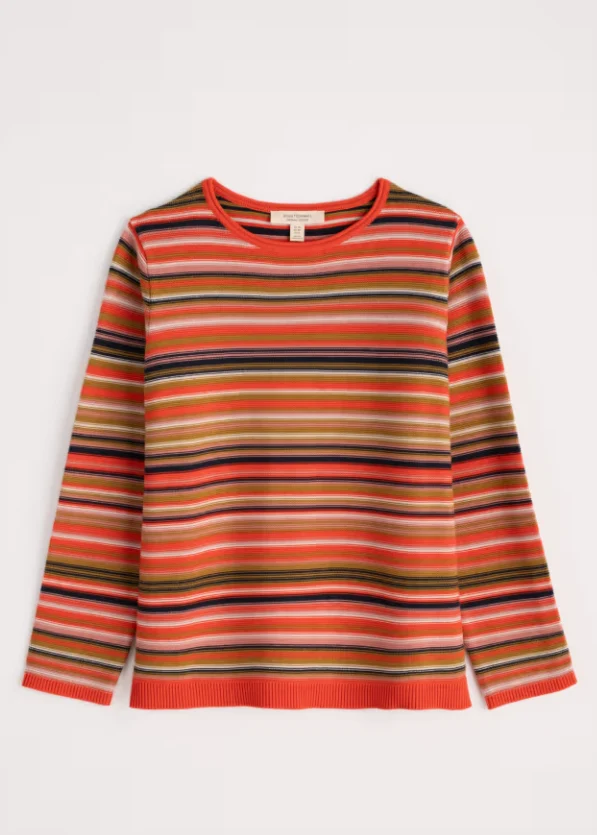 Seasalt Cornwall makers jumper- Ripple Marks pear Multi