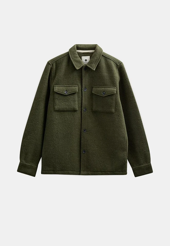 Anerkjendt akoscar boiled wool overshirt forest night