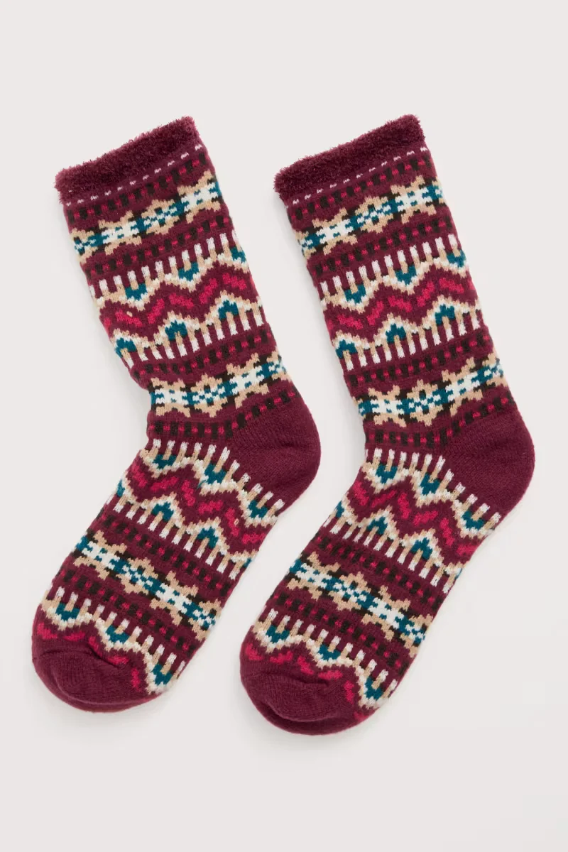 Seasalt Cornwall men's cabin socks Cockles Conker