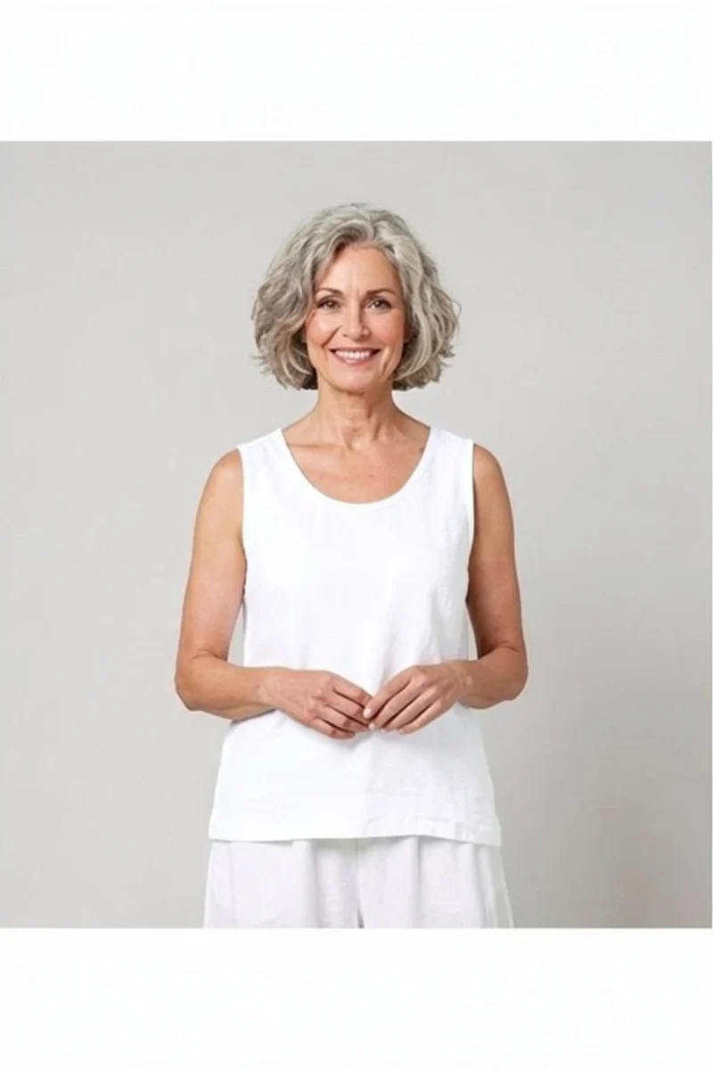 BB style - Mouwloze Linnen top - Wit
