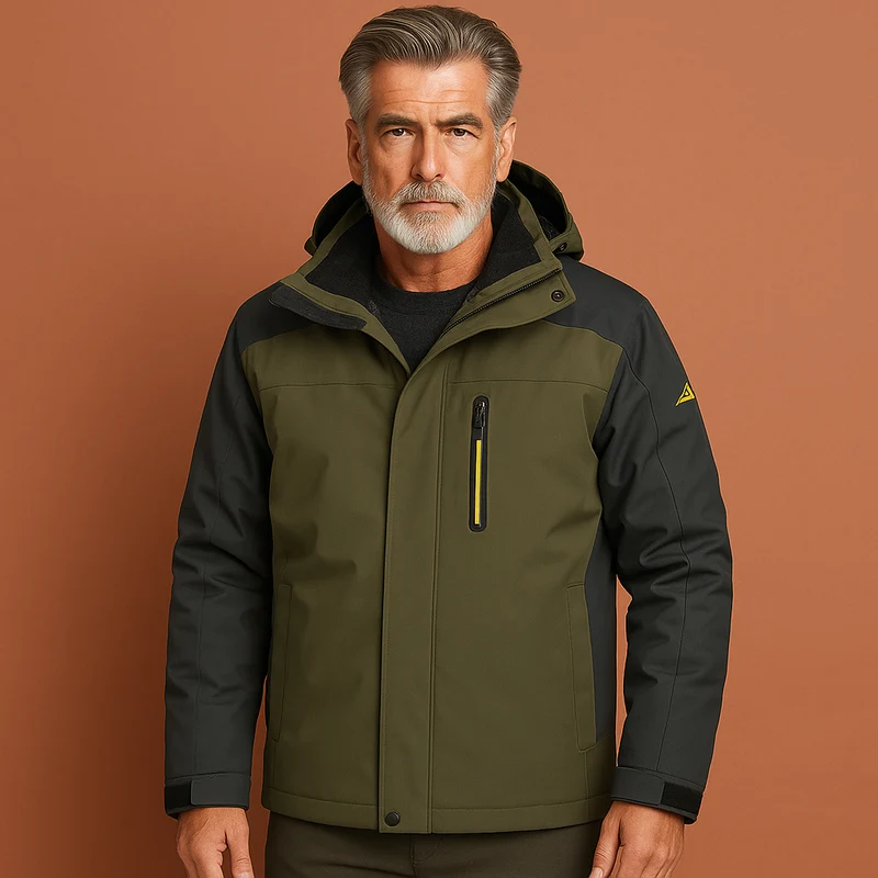 Heren Waterdichte Outdoorjas met Capuchon voor Herfst & Winter