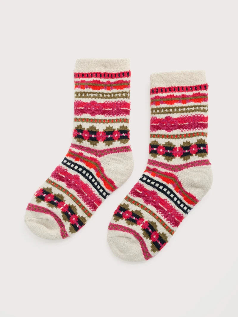 Seasalt Cornwall cabin socks Scillia Aran Multi