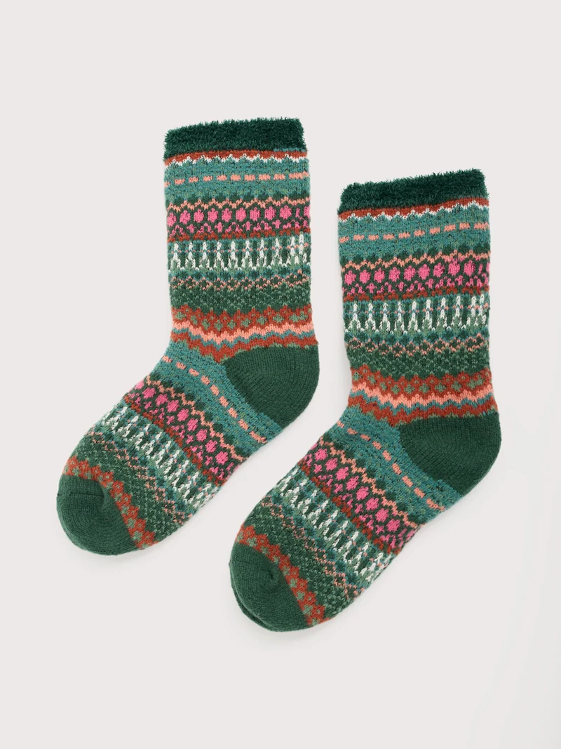 Seasalt Cornwall cabin socks Weaving Needle Dark Forage
