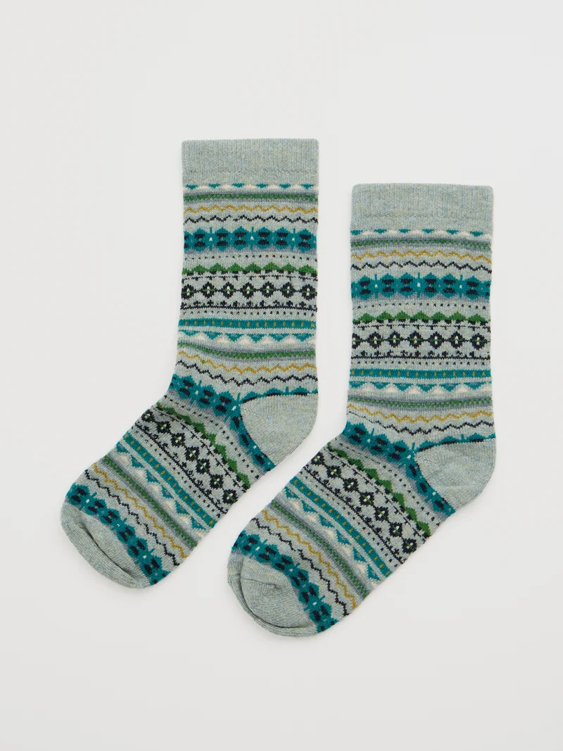 Seasalt Cornwall fair isle socks Nerine Speedwell