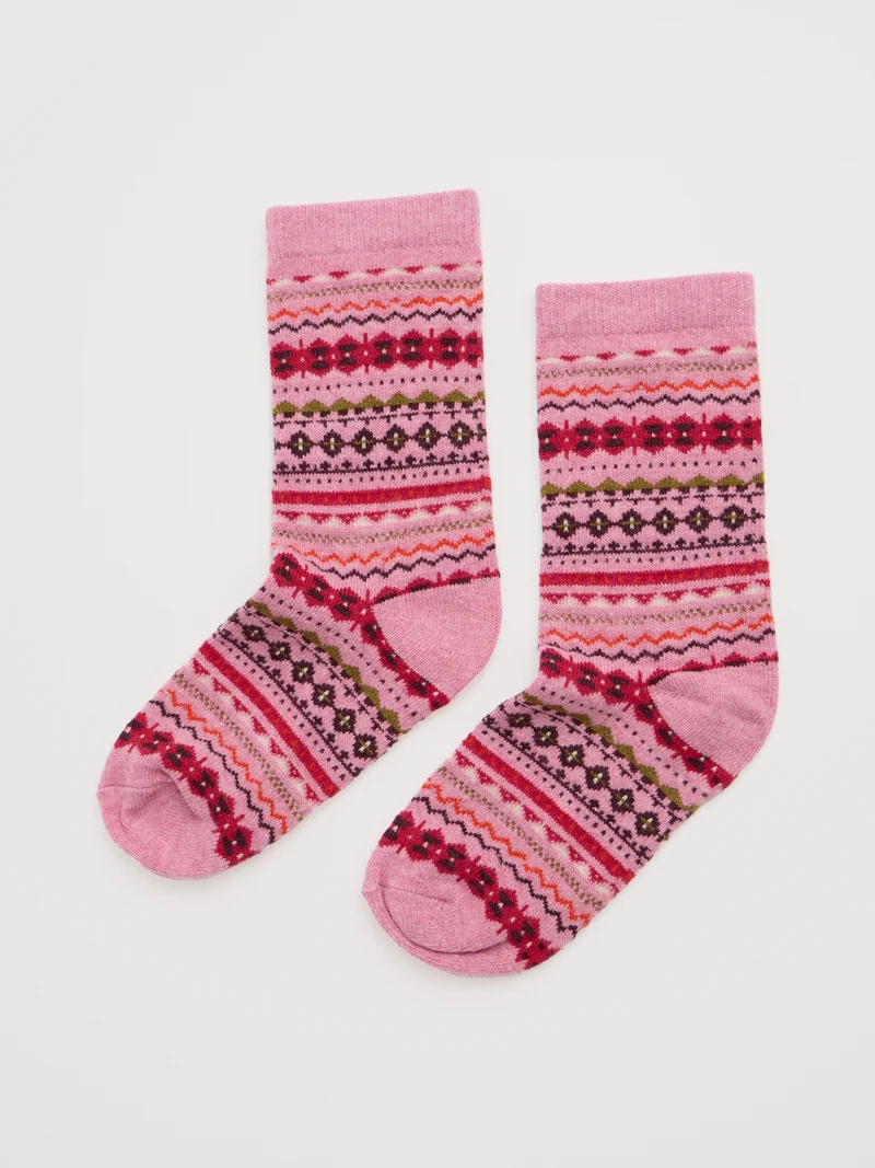 Seasalt Cornwall fair isle socks Nerine Flora