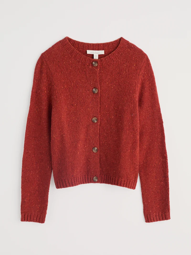 Seasalt Cornwall Dawson Pick Cardigan merino-red sail