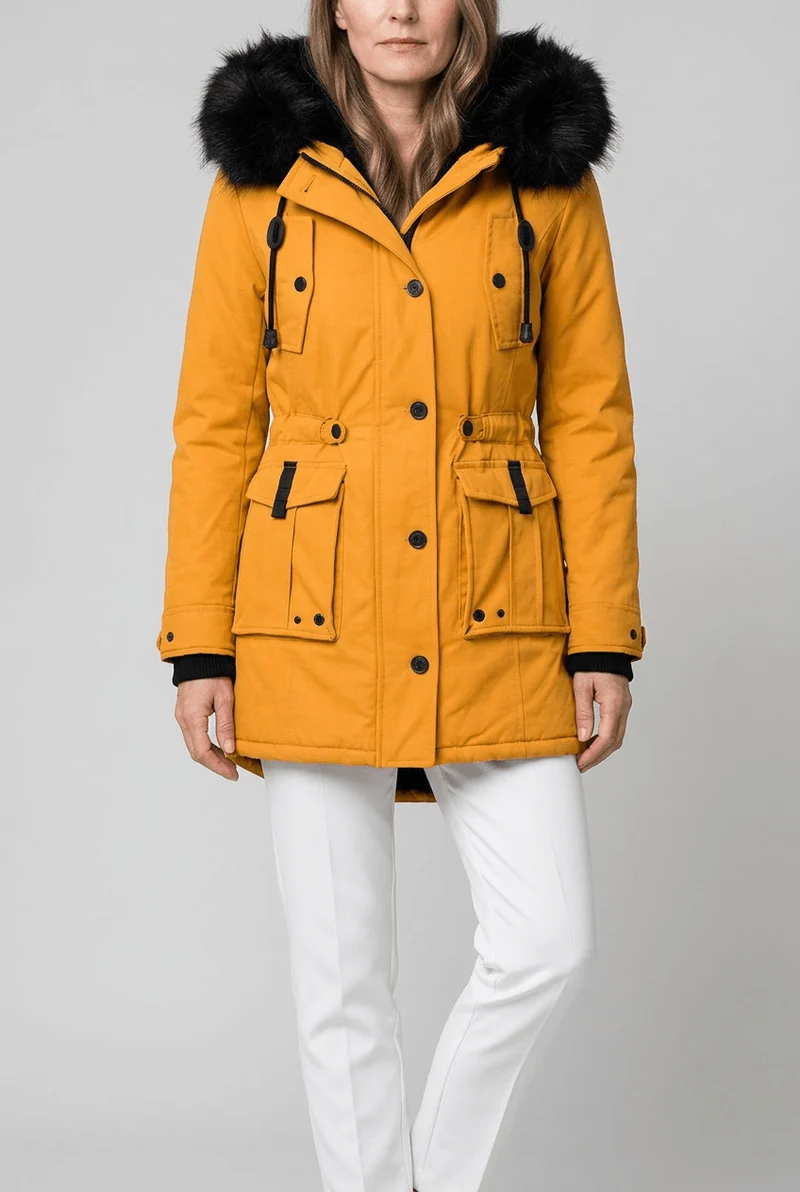 Dames Parka Winterjas | Faux Fur Capuchon & Klepzakken