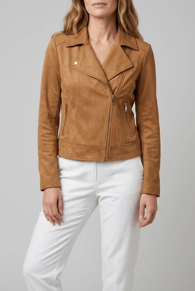 Dames Jas | Bikerjack & Asymmetrische Rits