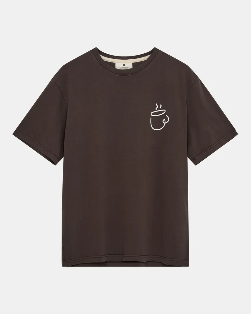 Anerkjendt AKVILLADS ESPRESSO PRINT S/S TEE Mulch