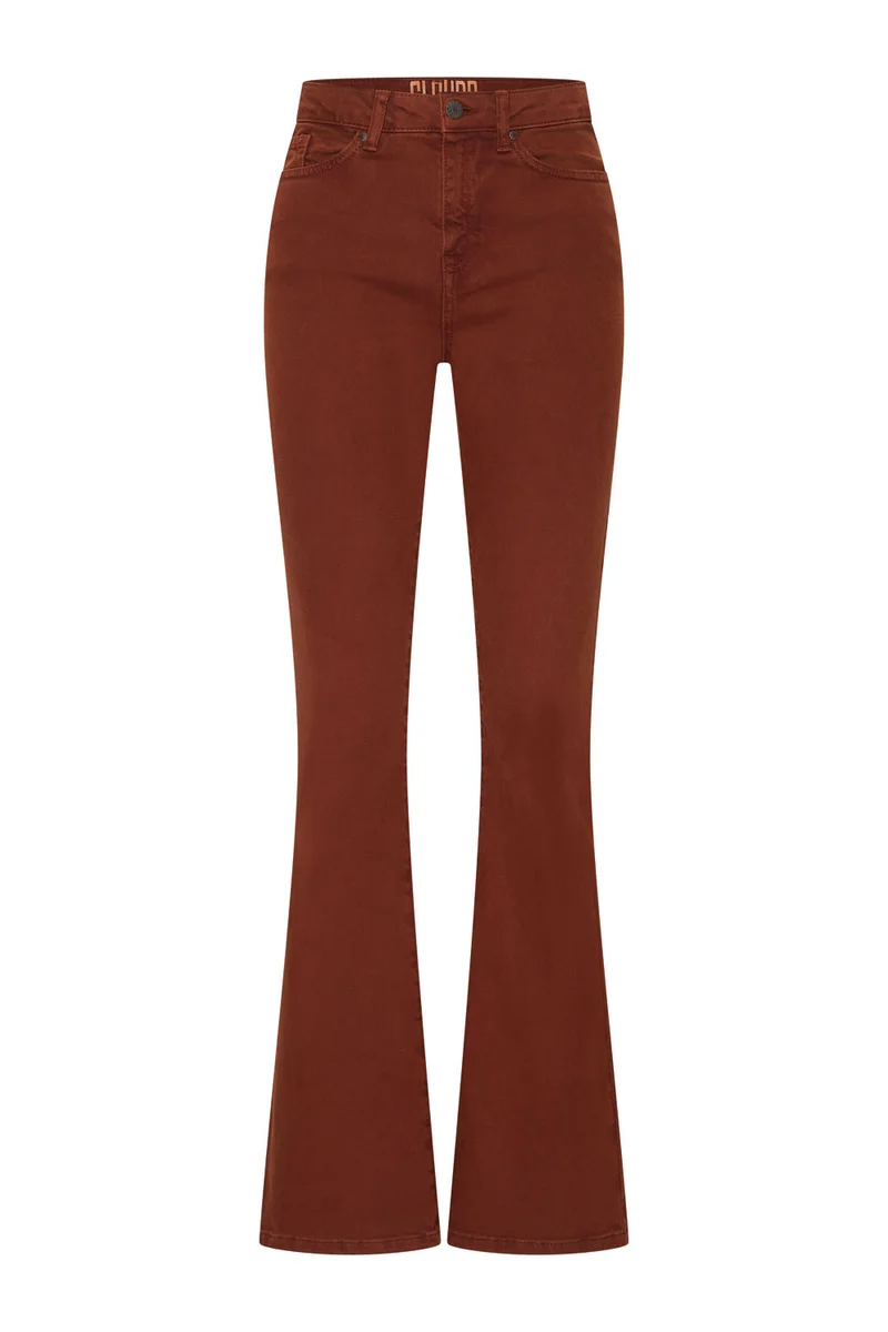 Zilch Dora flared leg mahogany