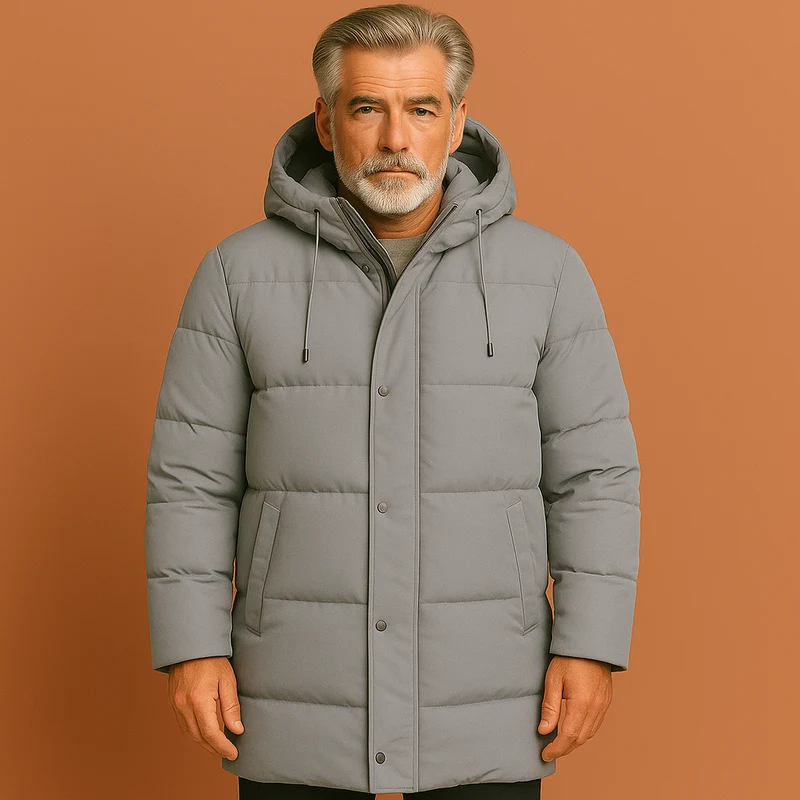 Heren Lange Warme Winterjas met Capuchon voor Optimaal Comfort