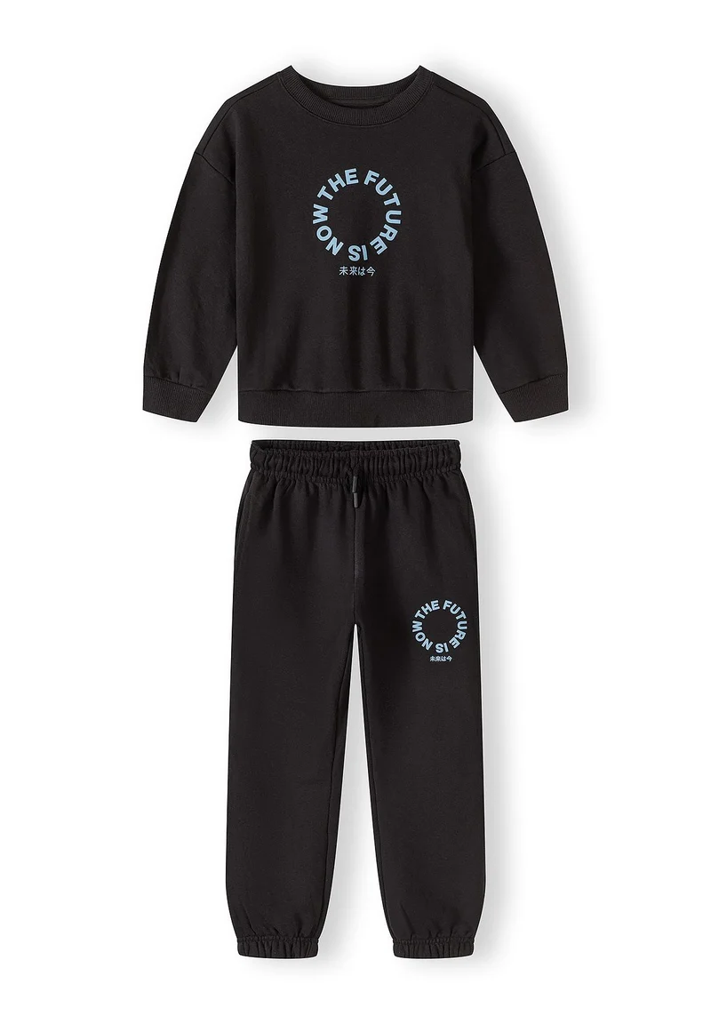 Boys' sweatshirt and joggers set in black