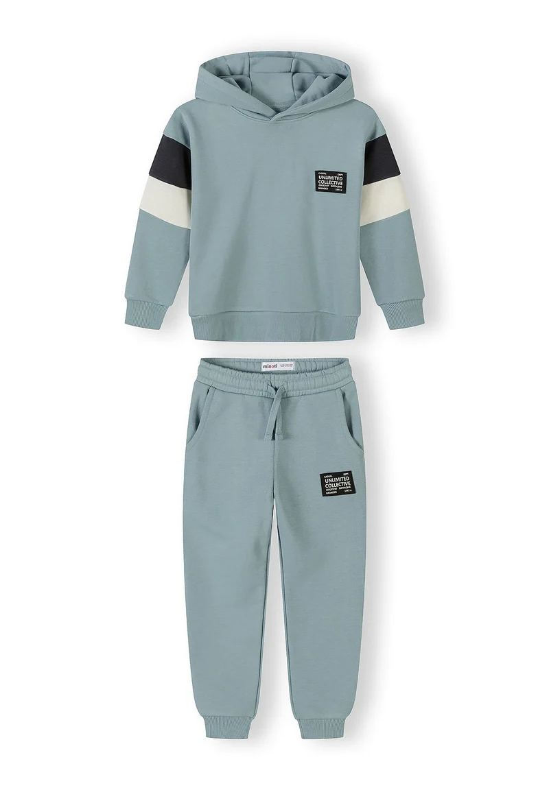 Boys' hoodie and joggers set in blue grey