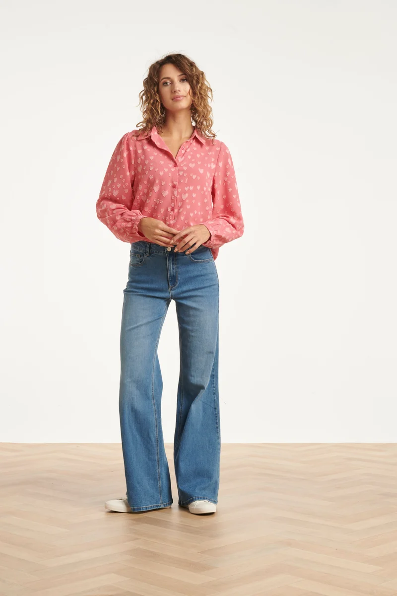 25629 Mediumblauwe Flared Jeans | Medium Blue Denim