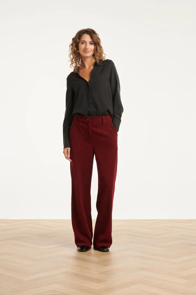 25628 Damescorduroy Broek | Bordeaux