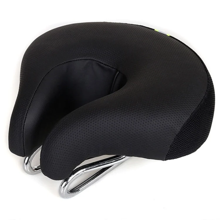 Noseless Fiets Zadel Mountainbike Verdikte Zachte Bekleding (Zwart)