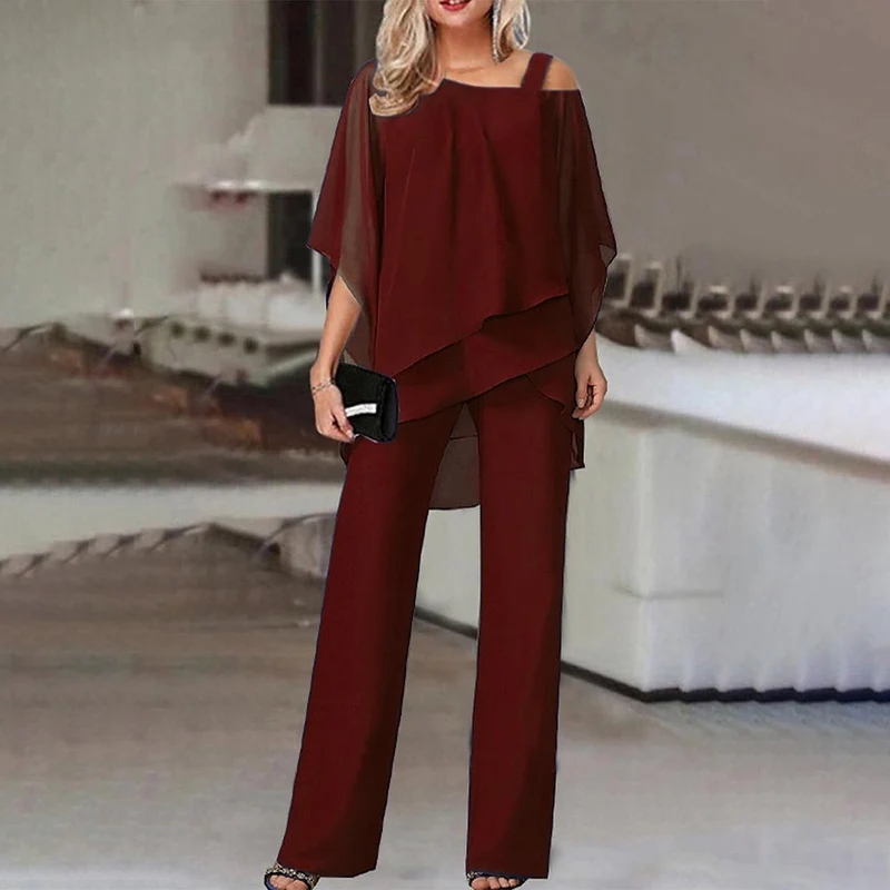 Elegante Dames Tweedelige Set met Cold Shoulder Top