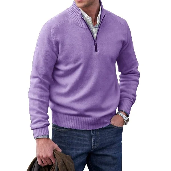 Cashmere Mix Heren Turtleneck met Rits – Warm & Tijdloos