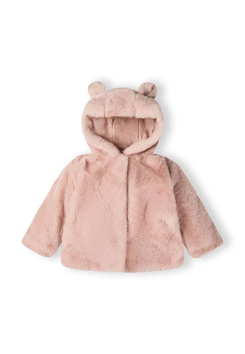 Girls' fluffy jacket in pink