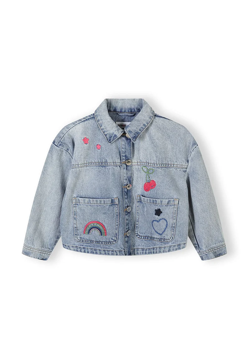 Girls' denim jacket in light blue