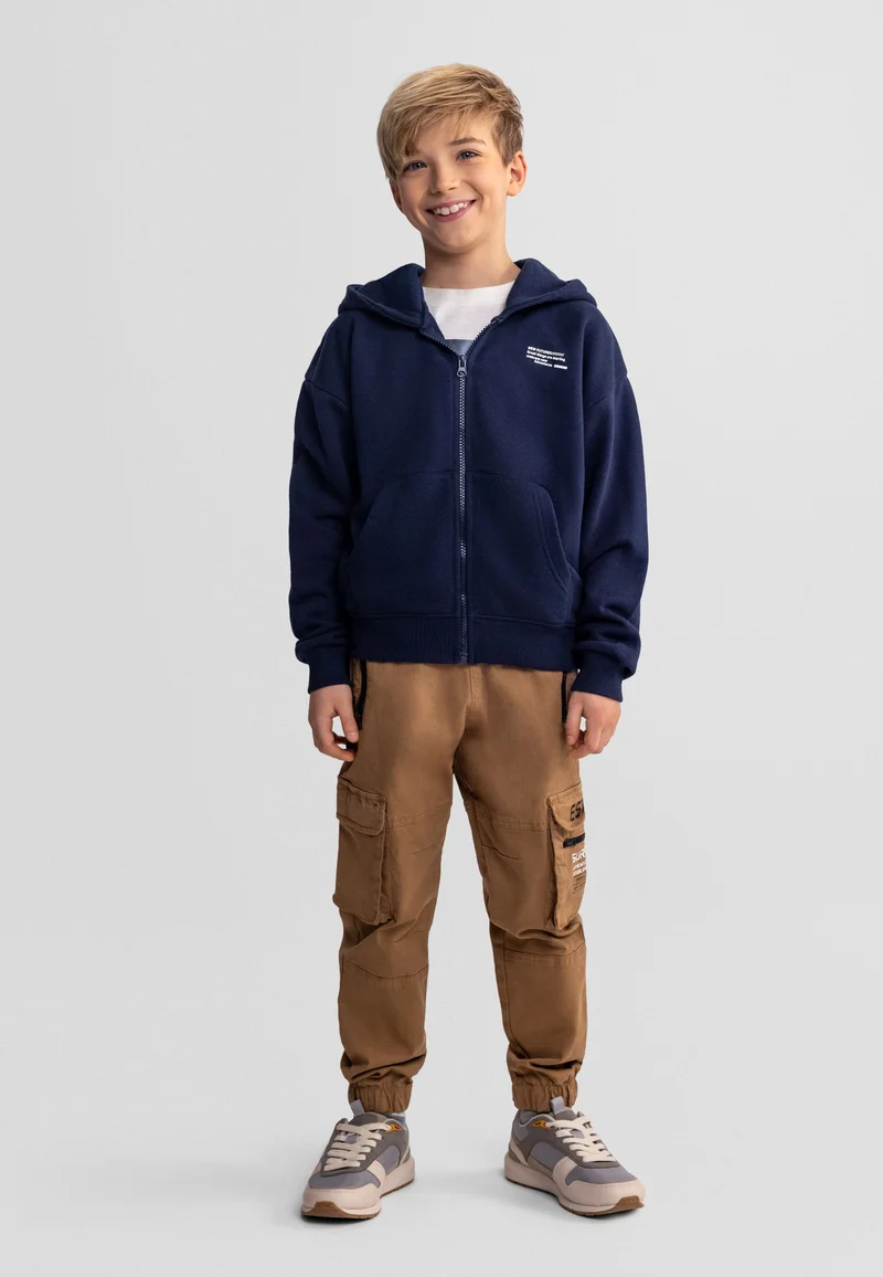 Kids' zip-up hoodies 2-pack in navy and lilac
