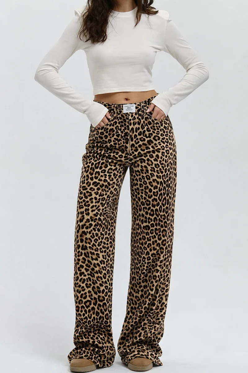 Silke | Leopard Print Jeans voor Dames