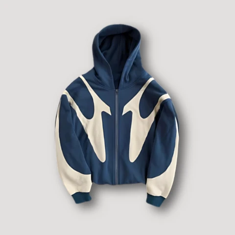Urban en gedurfde hoodie voor heren | Met rits