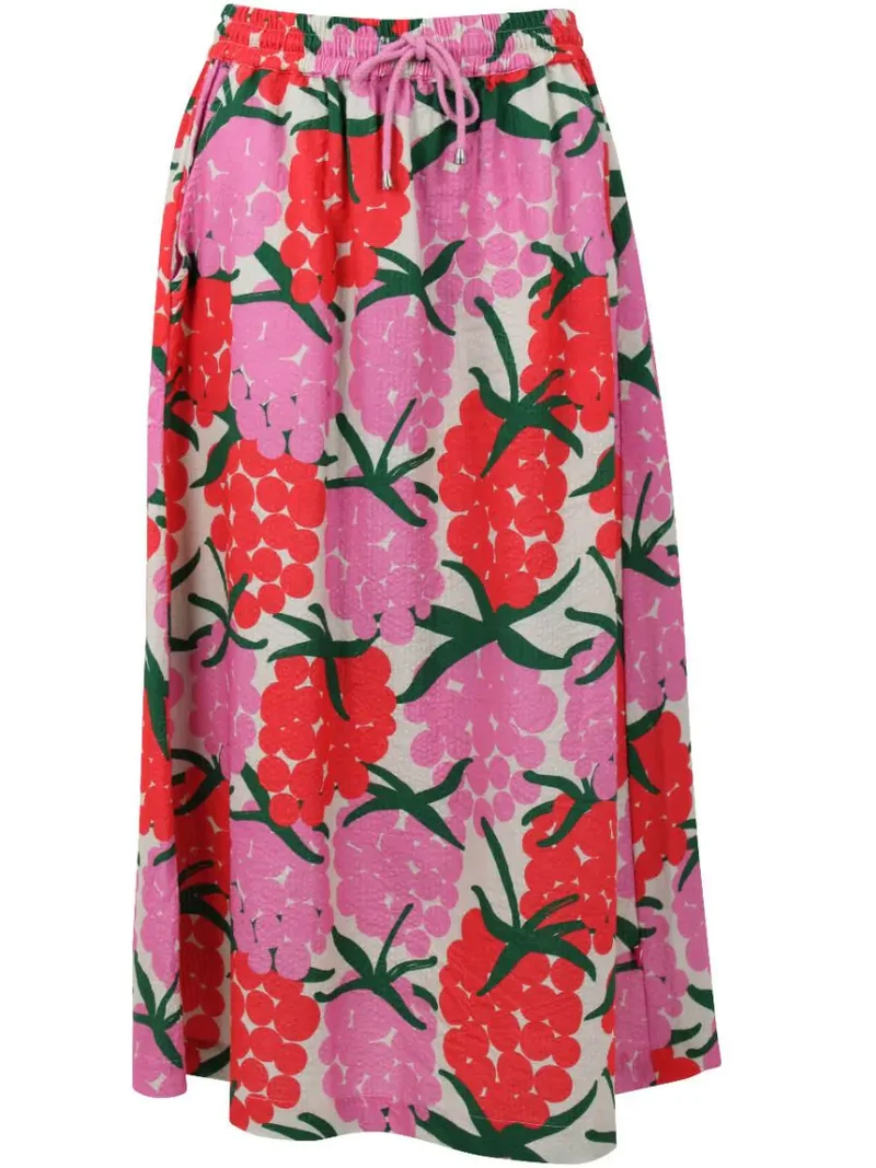 Danefae Danespresso searsucker skirt super pink/bright red