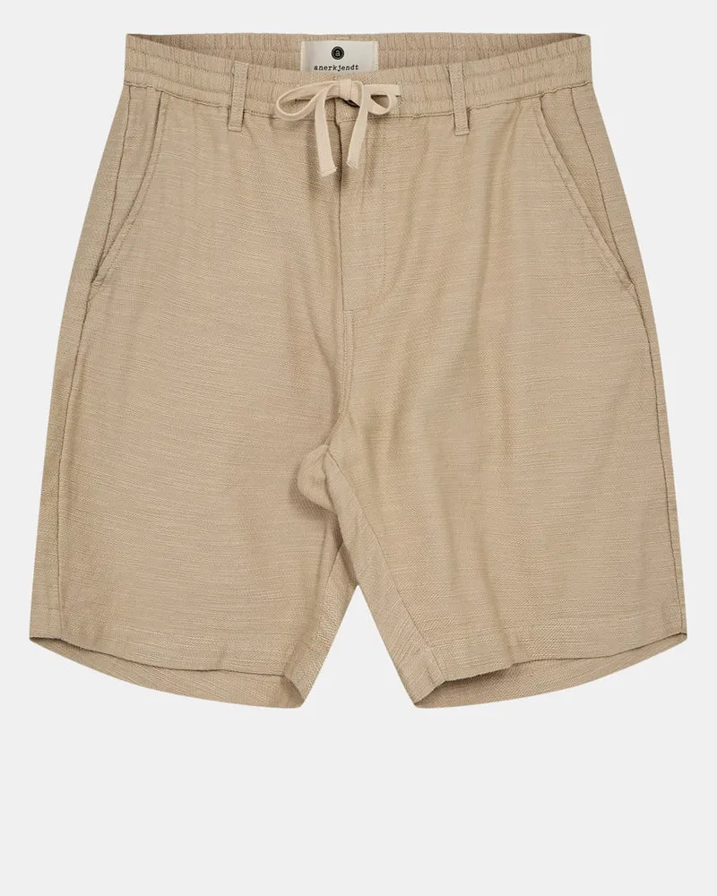 Anerkjendt aklt jan twill shorts brown rice