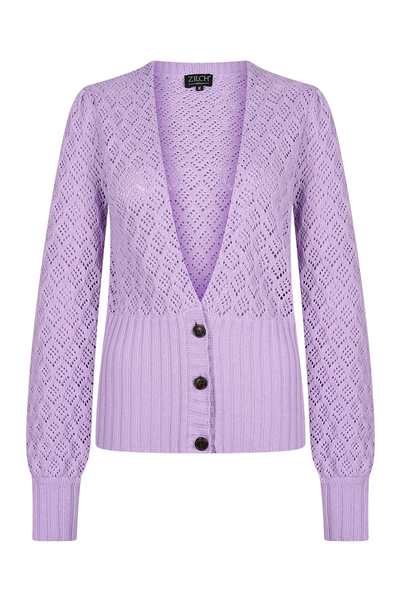 Zilch cardigan deep V neck lavender