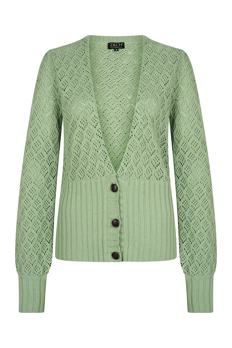 Zilch cardigan deep V neck pistache