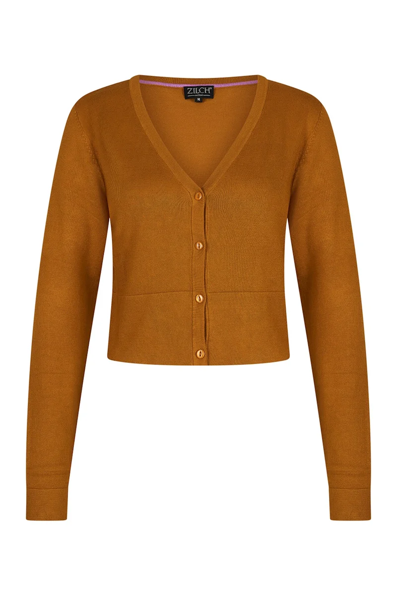 Zilch cardigan short rust