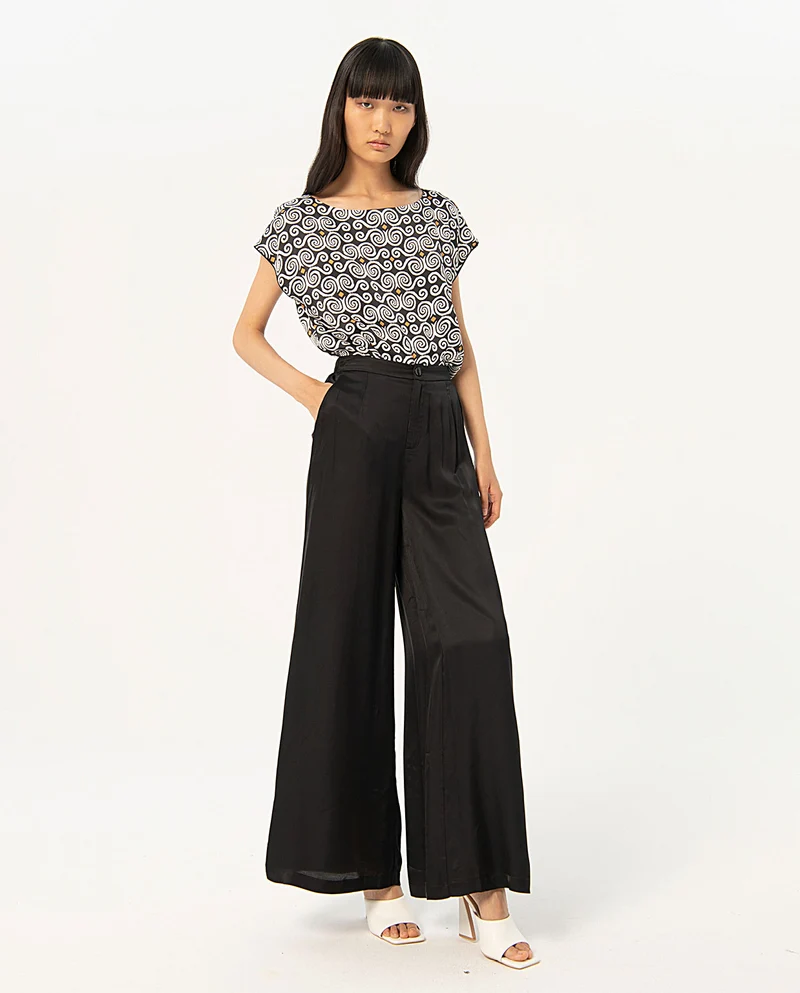 Surkana wide long trousers black