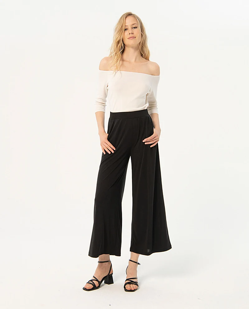 Surkana quality wide trousers black
