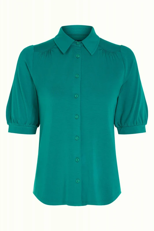 King Louie Carina blouse ecovero eden green