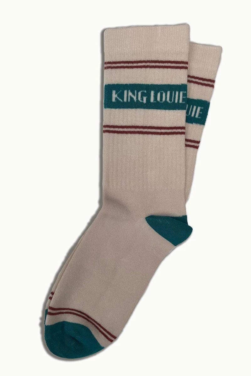 King Louie socks 2-pack logo cream