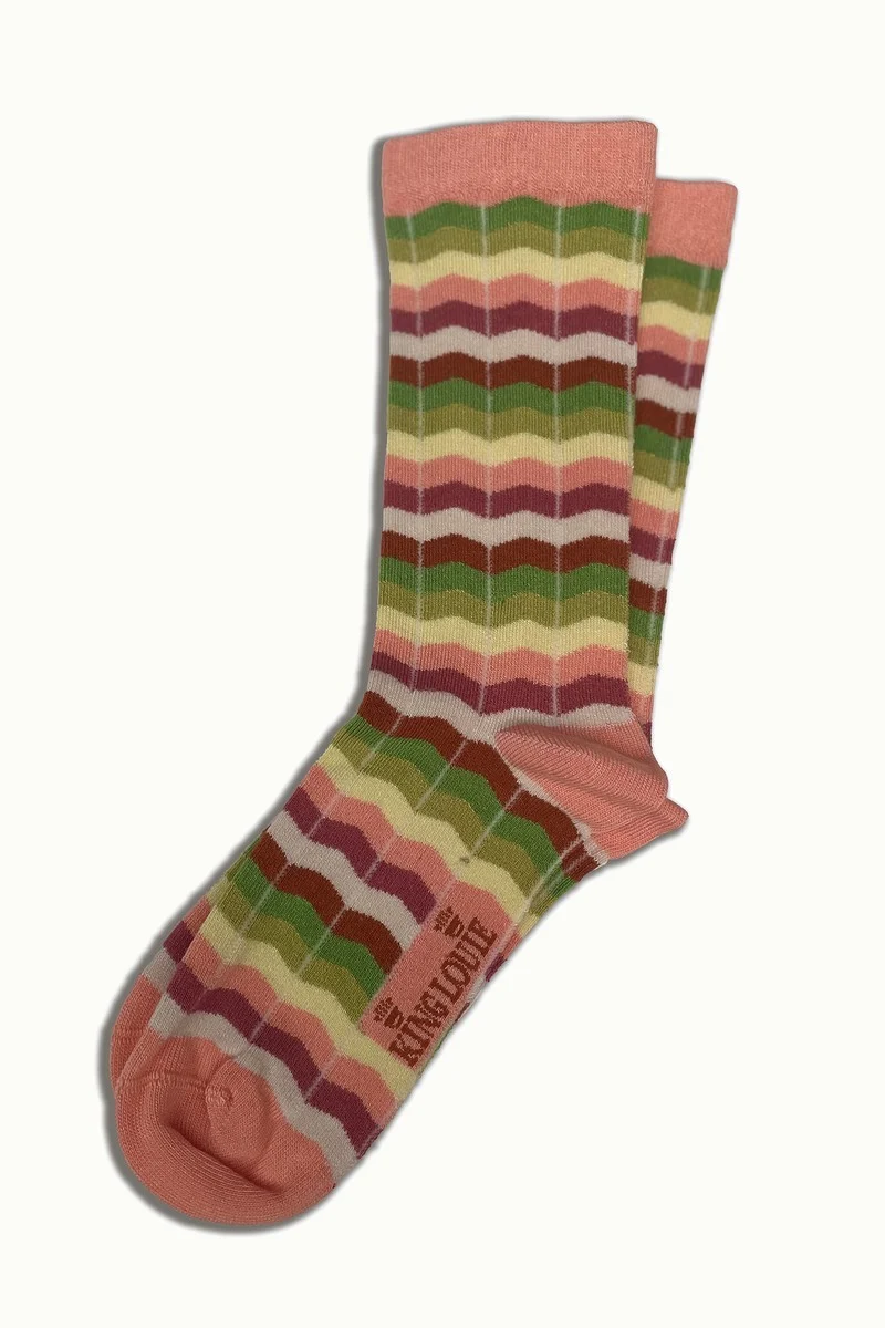 King Louie socks 2-pack sunset velvet pink