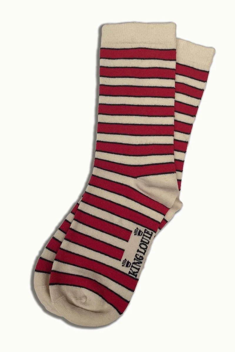 King Louie socks 2-pack port stripe cream