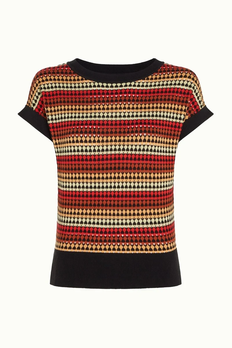 King Louie boatneck top boyd black