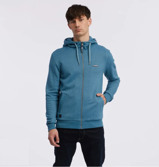 Ragwear natte zip sweatshirt aqua