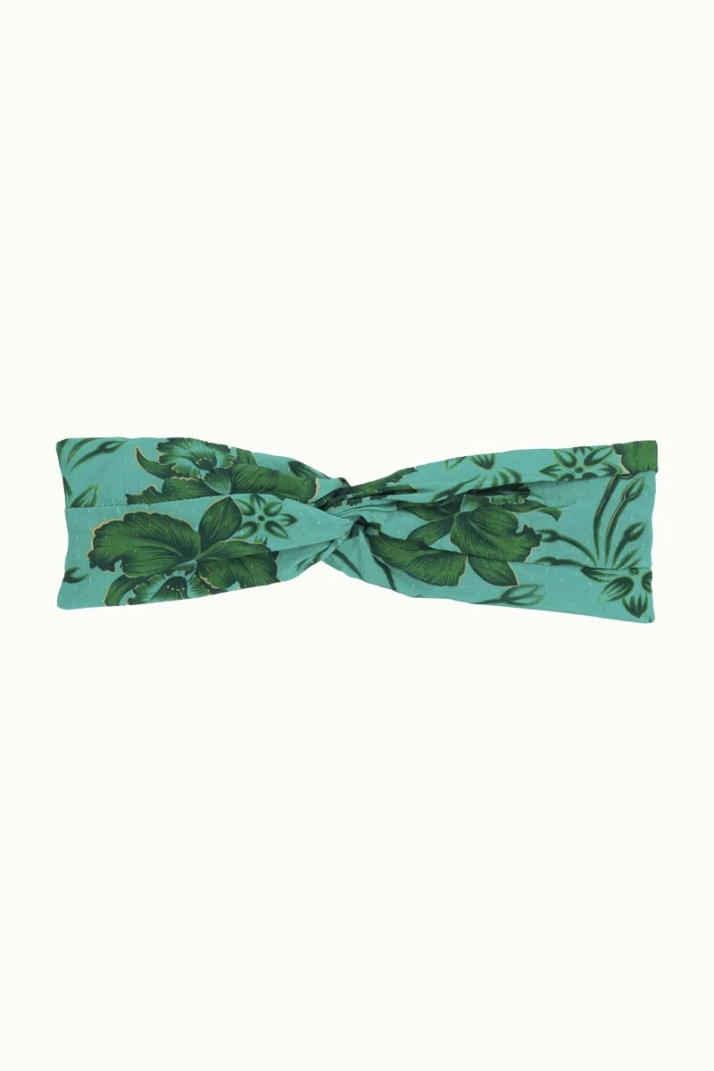 King Louie twist hairband Coralie aqua green