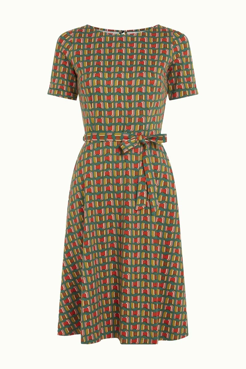 King Louie Betty dress rondine ponderosa green