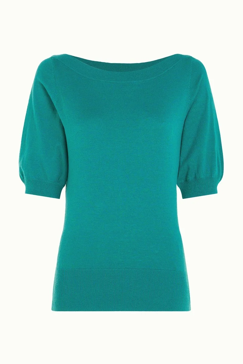 King Louie Ivy top cocoon dark aqua green