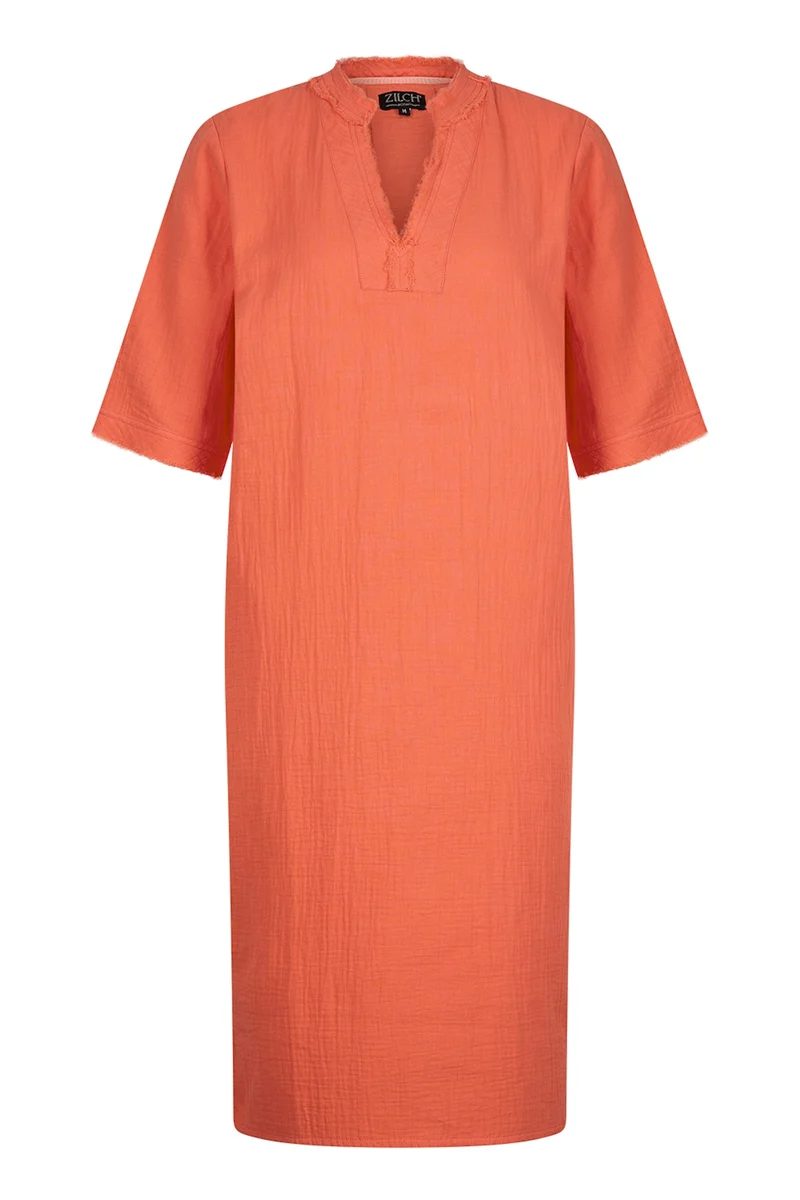 Zilch dress V neck coral
