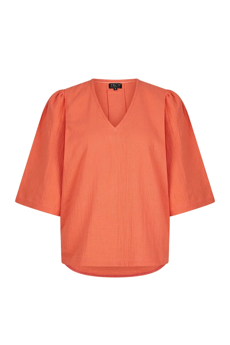 Zilch top V neck coral